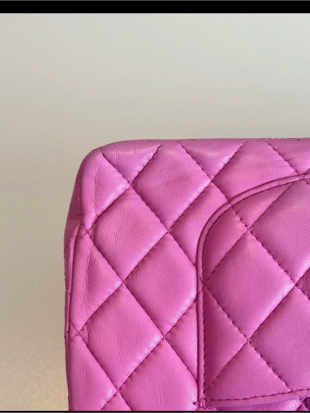 Chanel Pink Quilted Lambskin Classic Flap Bag vintage pink magenta - Picture 5 of 7